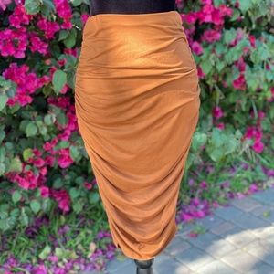 Ruched Pencil Skirt